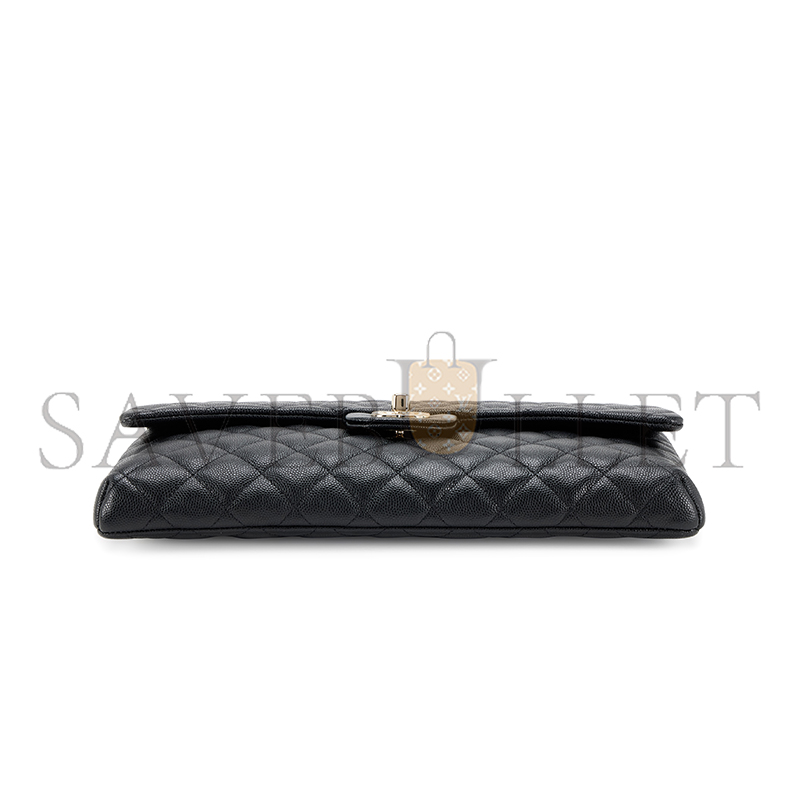 CHANEL QUILTED CAVIAR FLAP CLUTCH (28*20*3cm)
